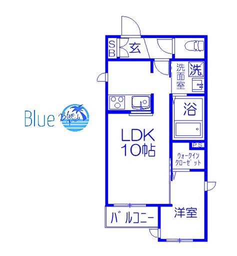 CORNERSOLEIL(1LDK/1階)の間取り写真
