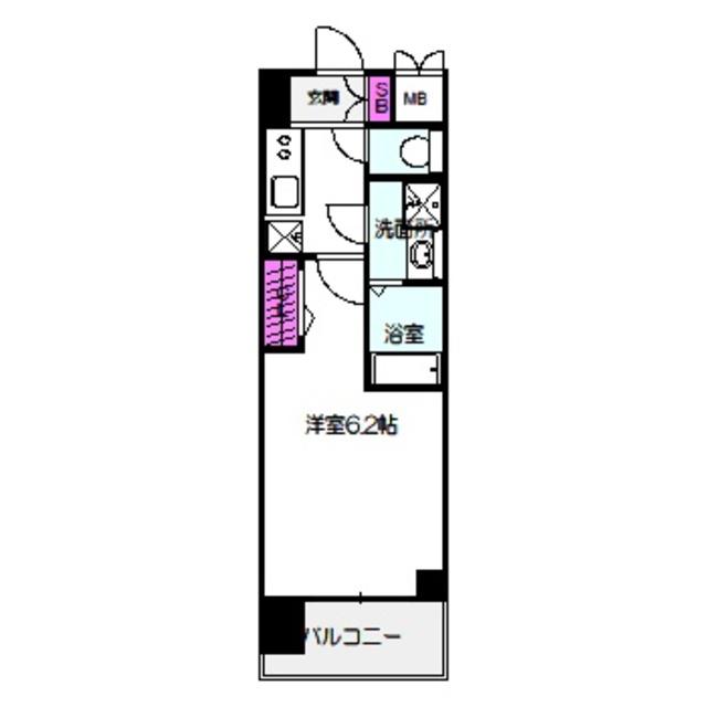 S-RESIDENCE城東SEVER(1K/12階)の間取り写真