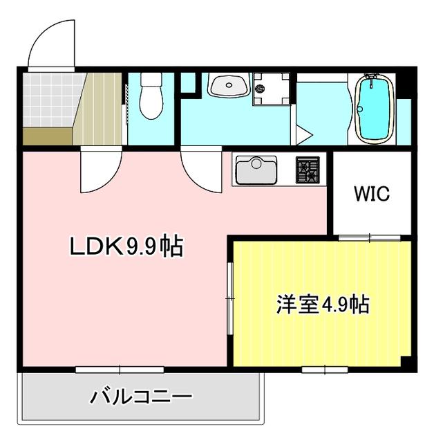 SCALA TOYOTSU(1LDK/3階)の間取り写真