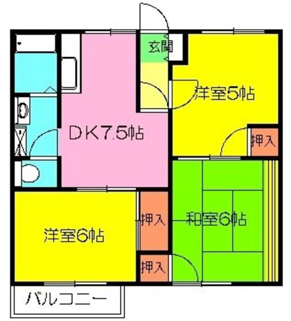 APA KIT(3DK/2階)の間取り写真