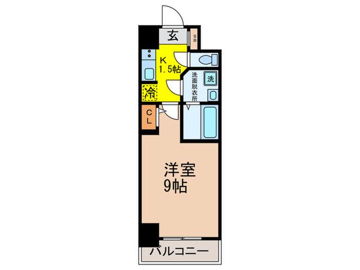 S-RESIDENCE神戸磯上通(1K/10階)の間取り写真