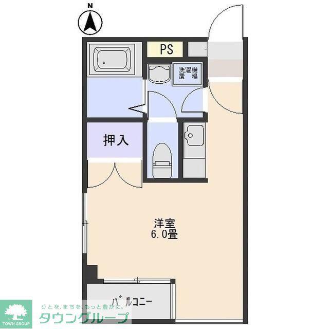 サンシャイン三河(1K/2階)の間取り写真