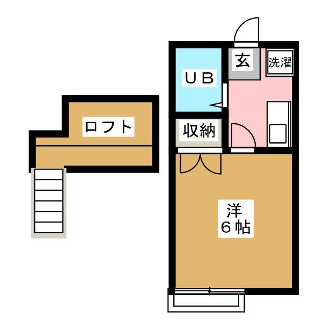 グリーンハイツ(1K/2階)の間取り写真