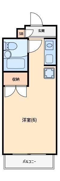 KOGANEI CRYSTAL MANSION(ワンルーム/5階)の間取り写真