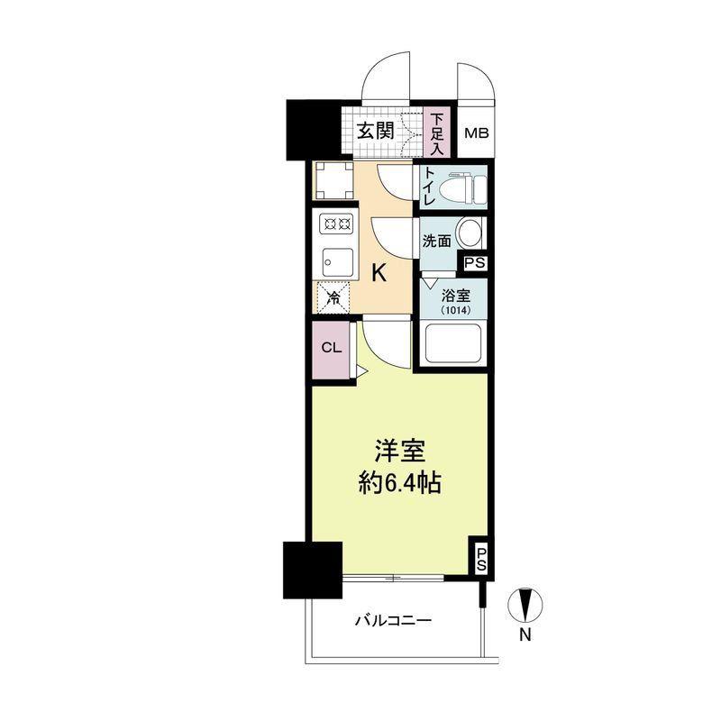 ARTIZA淡路(1K/9階)の間取り写真
