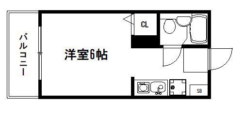 井忠ビル(1K/3階)の間取り写真