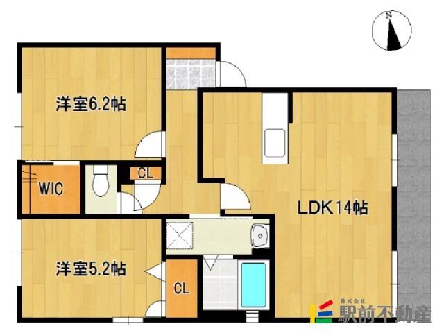 コートビレッジ本鳥栖(2LDK/1階)の間取り写真