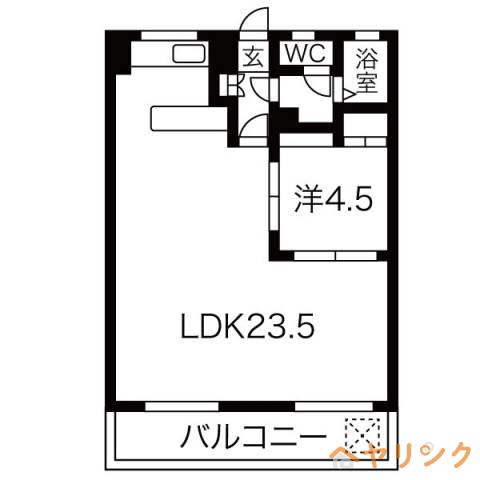プリミエール平和ヶ丘(1LDK/2階)の間取り写真