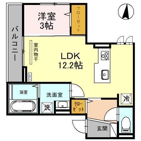 リオグランデ I(1LDK/2階)の間取り写真