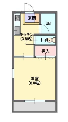 メゾンラフォーレB(1K/1階)の間取り写真