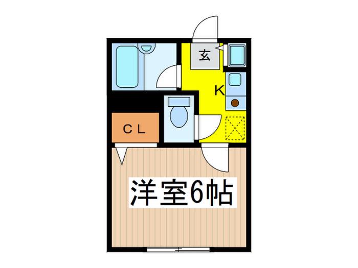 第2オリオンシャトー(1K/2階)の間取り写真