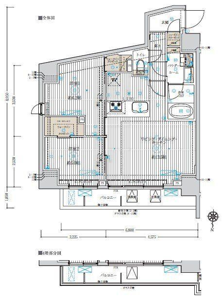 フュージョナル五反野DUE(2LDK/9階)の間取り写真