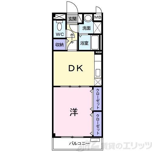 SUNCLAIRYOSHINO(1DK/1階)の間取り写真