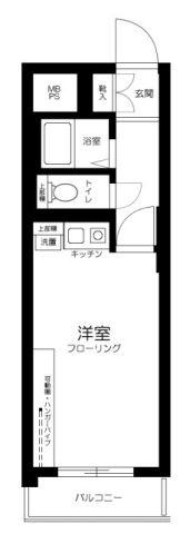 ヴェラハイツ鶴見(ワンルーム/5階)の間取り写真