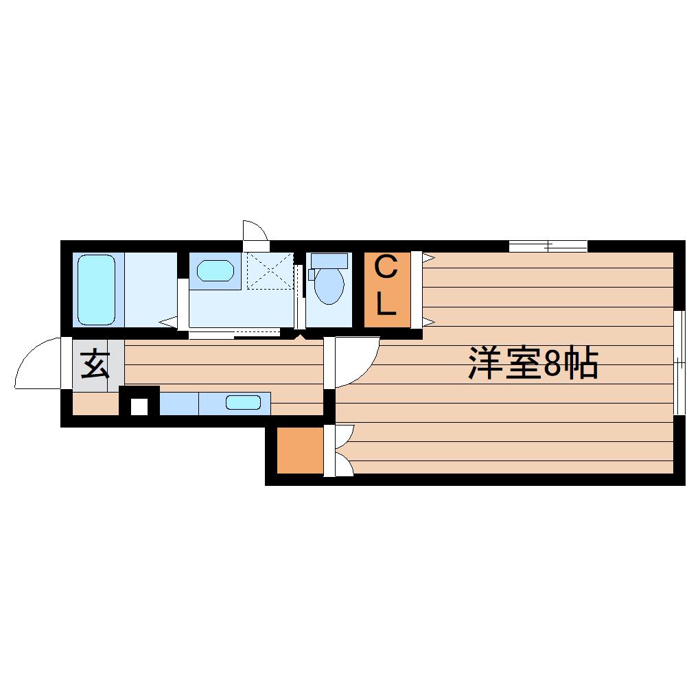 アリュール中山(1K/1階)の間取り写真