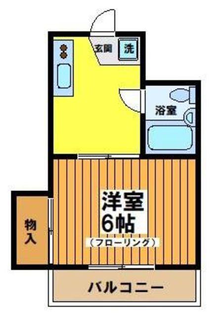 ヘリオス相互方南町パートI(1K/2階)の間取り写真