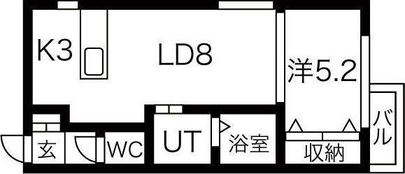 ASTER(1LDK/4階)の間取り写真