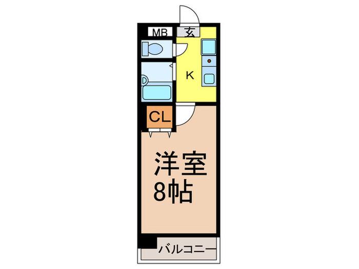 名曲堂BLD(1K/5階)の間取り写真