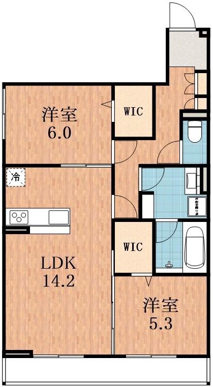 RETORIA阪南町(2LDK/3階)の間取り写真