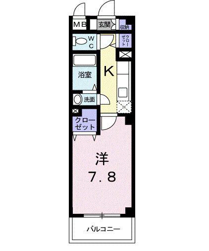 グッド ワン(1K/1階)の間取り写真