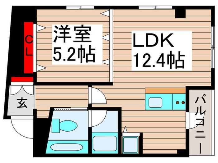 いずみマンション(1LDK/3階)の間取り写真