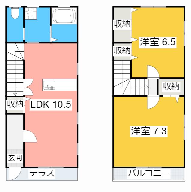 ネフェル知立(2LDK/1階)の間取り写真