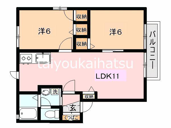 シャーメゾン川口(2LDK/1階)の間取り写真