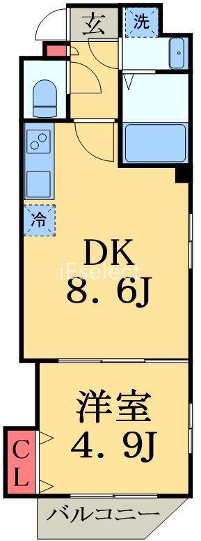 新宿ガーデンHS(1DK/5階)の間取り写真