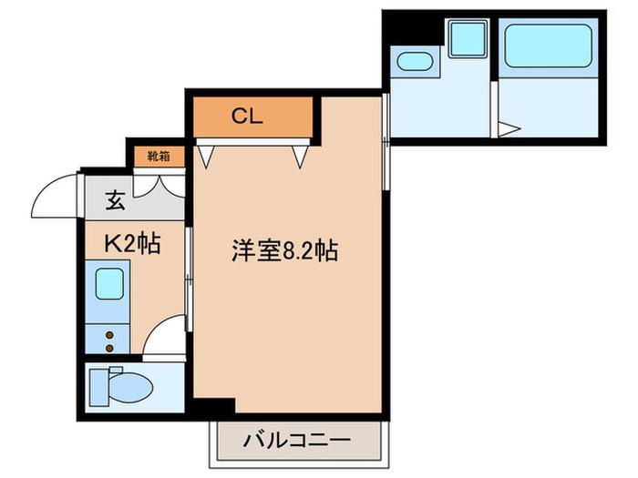 ヘーベルメゾン井口堂(1K/3階)の間取り写真