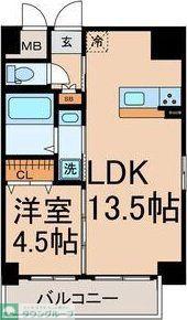 AXIS.LS(1LDK/7階)の間取り写真