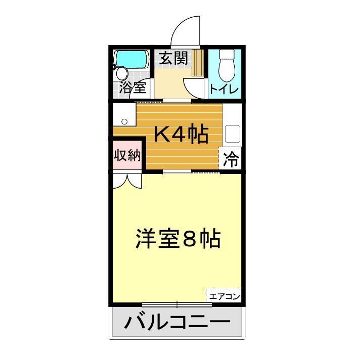 ハイライフNAMI(1K/3階)の間取り写真