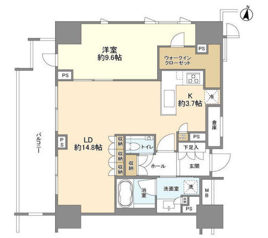 ブランズ代々木(1LDK/2階)の間取り写真