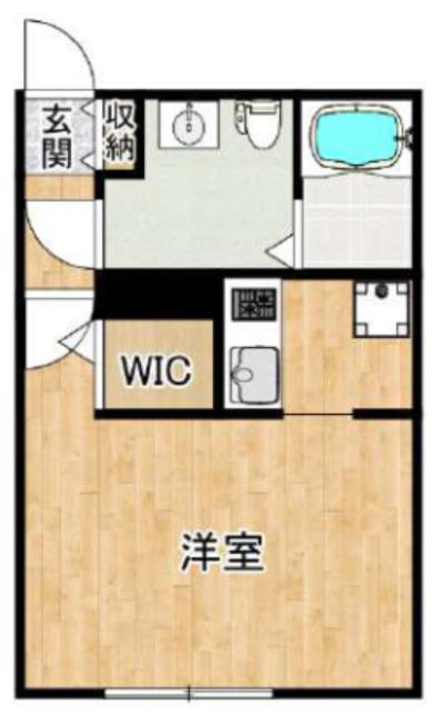 プラティーク久我山(1K/4階)の間取り写真