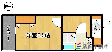 ORIENTBLD NO66 ギャランティー21博多(1K/9階)の間取り写真