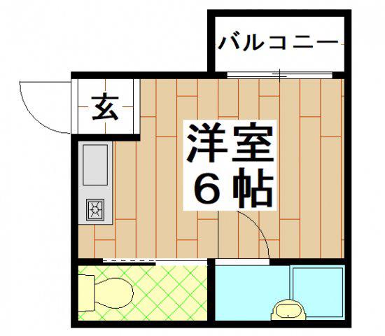 ハイツ菱屋(ワンルーム/1階)の間取り写真
