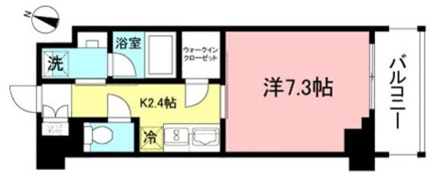 プライムメゾン方南町(1K/4階)の間取り写真