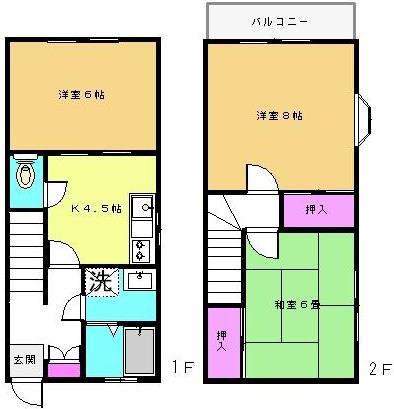 レジデンス北田(3K/2階)の間取り写真