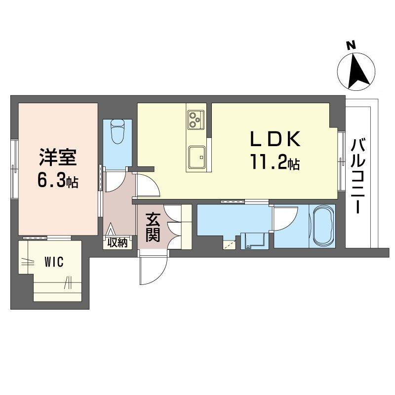 テラス ルミエール(1LDK/3階)の間取り写真