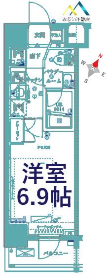 フェルクルールプレスト横浜弘明寺(1K/3階)の間取り写真