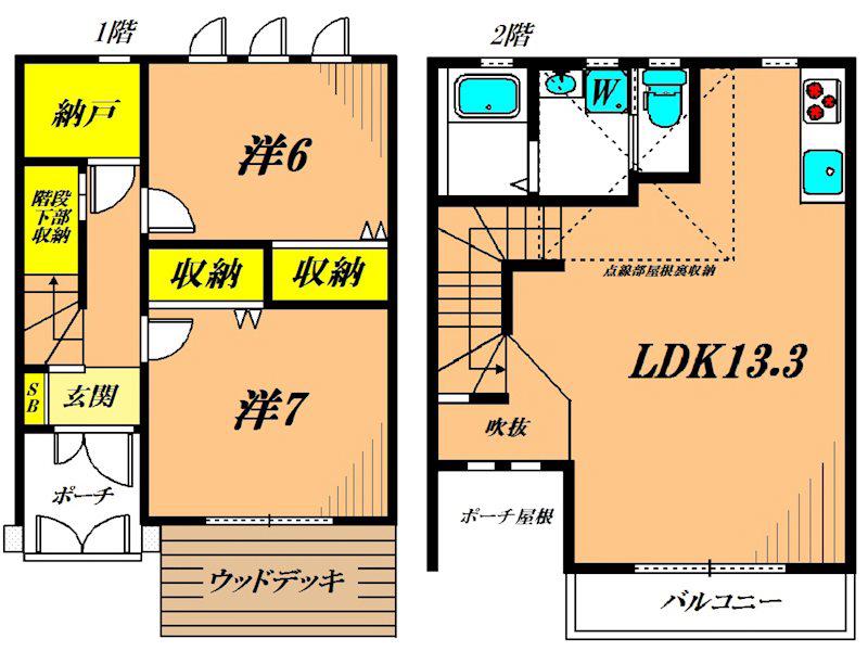 マノワールアトリオ(2SLDK/1階)の間取り写真