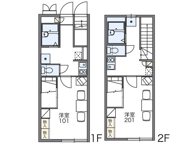 レオパレスNEW リベラル(1K/2階)の間取り写真
