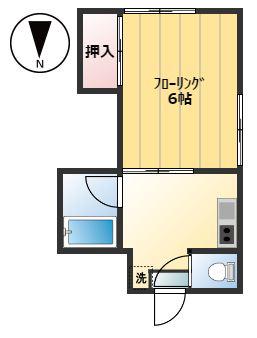 メゾン高円寺(1K/2階)の間取り写真