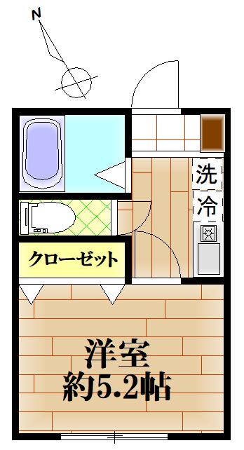 レジデンス中神(1K/1階)の間取り写真