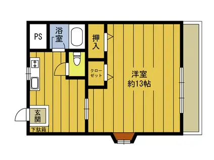 ハイムオーツ(1K/3階)の間取り写真