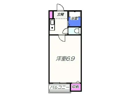 ミドウスジ堺II(1K/3階)の間取り写真