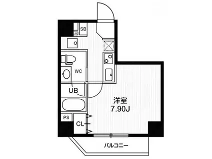 ブランセ森下(1K/5階)の間取り写真
