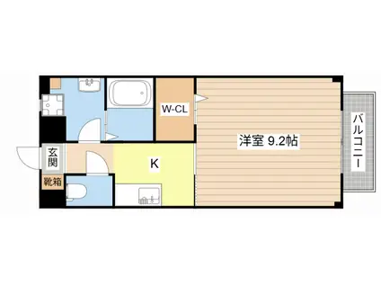 インテリオル(1K/1階)の間取り写真