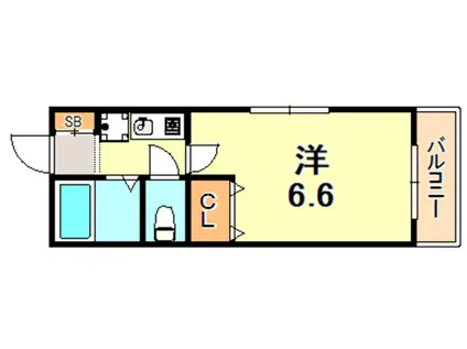 フレール奥須磨(1K/1階)の間取り写真