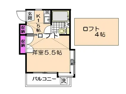 メゾンキタジマ(1K/2階)の間取り写真