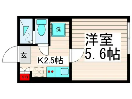 ノエル西新井(1K/1階)の間取り写真